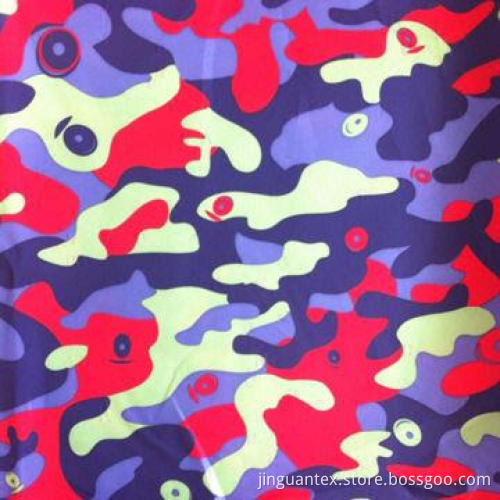 300T polyester taffeta fabric with camouflage printing for children's cloth